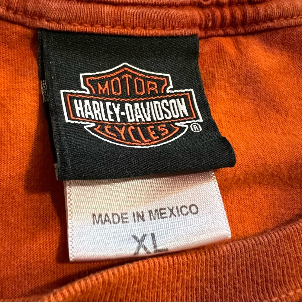 Harley Davidson Motorcycle HD Yosemite Sam Looney Tunes Shirt Tye Dye Orange XL - Picture 4 of 13